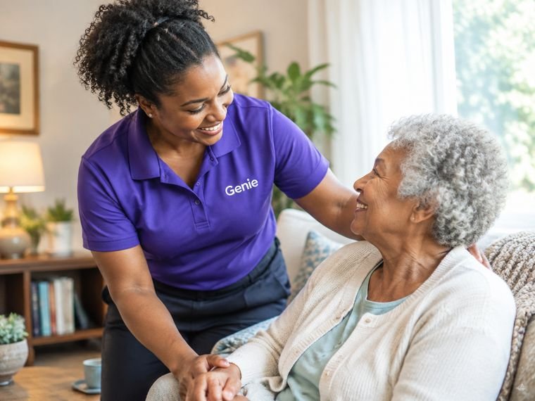 Child & senior care — a vetted, background-checked Genie pro