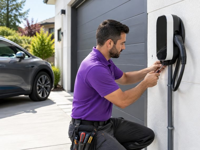 Solar panel installation — a vetted, background-checked Genie pro