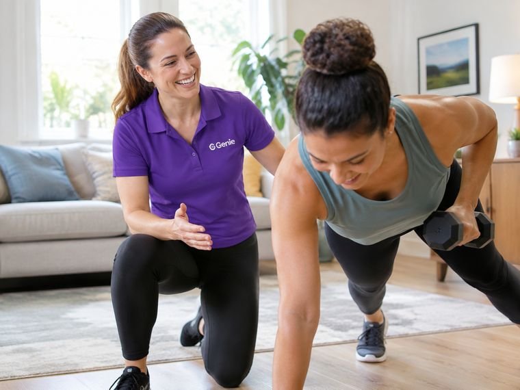 At-home fitness & training guide: personal training, yoga and group fitness that come to you — Genie