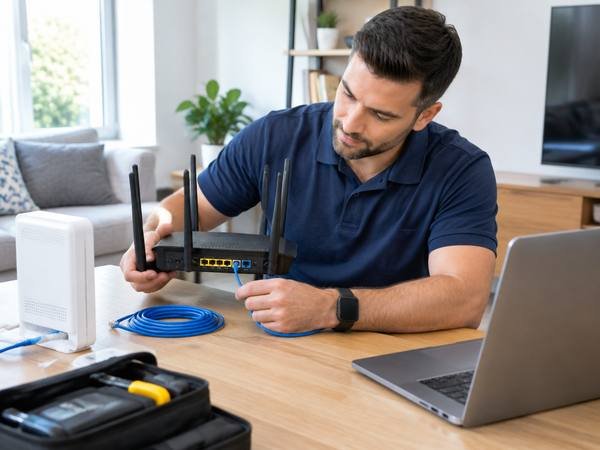Data cabling (Cat6) — a vetted, background-checked Genie pro